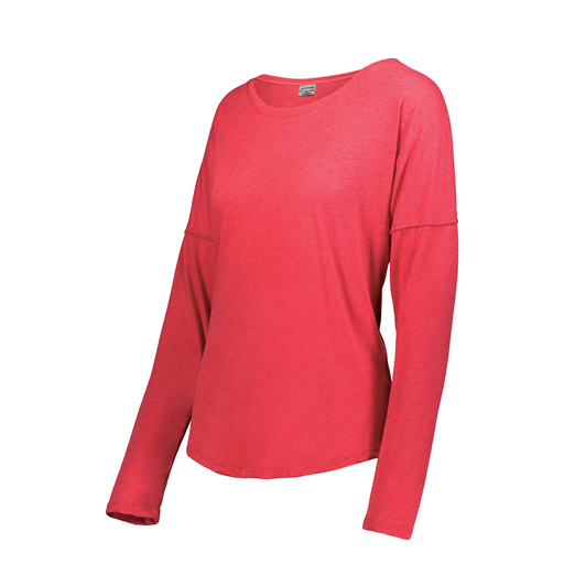 [FTLCUBRD-FAXS-LOGO1] Decker Women's Tri-Blend T-Shirt - Long Sleeve (Female Adult XS, Red, Logo 1)